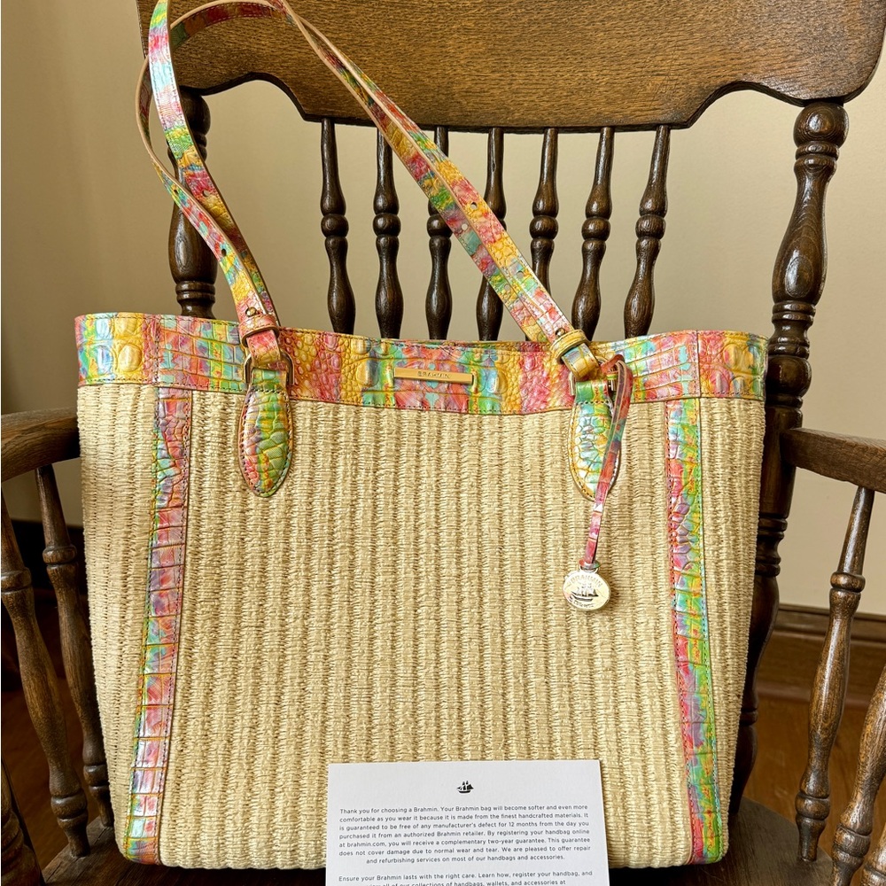Brahmin April Tote   Saltwater Taffy